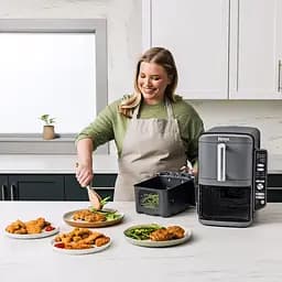 Мультипіч (аерофритюрниця) Ninja Double Stack XL 2-Level Air Fryer 9.5 л (SL400EU) - мініатюра 5