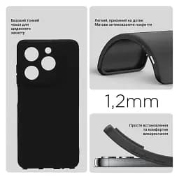Силіконовий чохол BeCover для Infinix Hot 40i (X6528B) Black (710882) - мініатюра 3