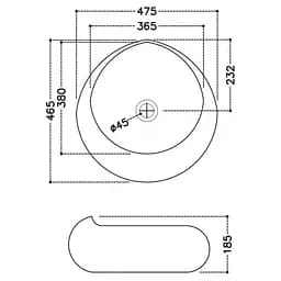 Умивальник Jaquar 47x48 JDS-WHT-25903, Білий - мініатюра 2