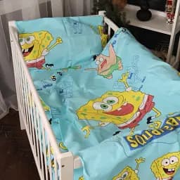 Наволочка MirSon Бязь Kids Time 17-0689 Спанч Боб 40х40 см (2200010253221)