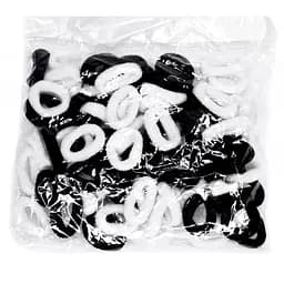 Дитяча резинка для волосся La-beauty 0307-1128 мікрофібра, чорно-білий, набір 100 шт