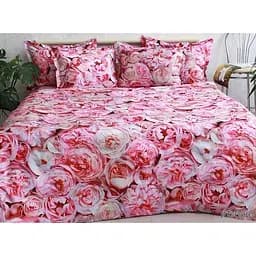 Комплект постільної білизни TAG Tekstil з компаньйоном 2-спальний Рожевий 000240936 (PT-003)