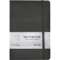 Зошит у твердій палітурці Genius А5 у клітинку 96 аркушів темно-сірий (А5-7118K)