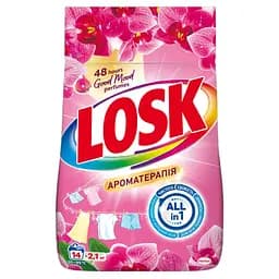 Порошок для прання Losk Ароматерапія Ефірні олії та аромат Малайзійської квітки 2.1 кг 14 циклів прання