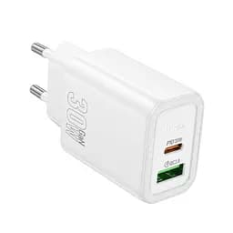 Адаптер сетевой HOCO Gentle charger N63 1USB/1Type-C, 30W/3A, PD/QC|