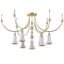 Люстра ARCH 7U, PikArt арт. 12894 Золотий/білий