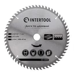 Диск пильний по дереву Intertool 250 х 60T х 30 мм