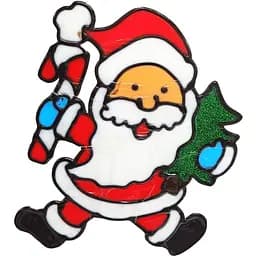 Силиконовая наклейка на стекло Bambi Веселый Санта Клаус 20 х 15 см (13-63-10)