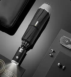 Парасоля складна автоматична з ліхтариком Xiaomi Zuodu Black (ZD002-LED) - мініатюра 3