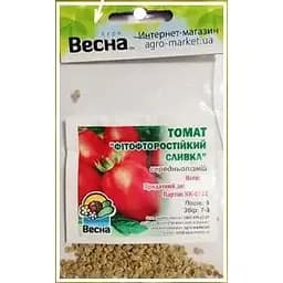 Насіння Весна Томат Фітофторостійкий Сливка Зіпер 0.5 г (21033)