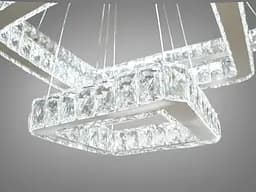 Шикарна кришталева люстра для високих стель 120 Вт Diasha 7220-3D/650+450+250 - мініатюра 4
