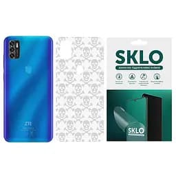 Захисна гідрогелева плівка SKLO Back (тил) Transp для ZTE Blade A7s (2020) Прозорий / Черепи