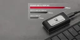 Накопичувач зовнішній SSD Portable USB 1.0ТB Kingston XS2000 BoC Silver (SXS2000/1000GA) - мініатюра 5