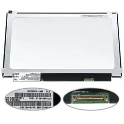Матриця 15.6 NV156QUM-N43 3840х2160, 40pineDP, IPS, 300cd/m2, кольоропередача: 100%RGB, LED, SLIM горизонтальні вушки, матова, роз'єм праворуч знизу для ноутбука