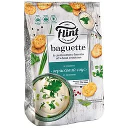 Сухарики пшеничные Flint Baguette Сливочный соус с зеленью 140 г