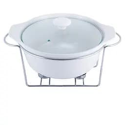 Марміт Kamille керамічний 2.4 л зі скляною кришкою на металевій підставці (KM-6401)