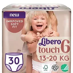 Підгузки-трусики Libero Touch Pants 6 (13-20 кг), 30 шт.