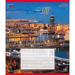 Зошит учнівський "Вогні міста" Leader 024-560145L-4 в лінію, 24 аркуші