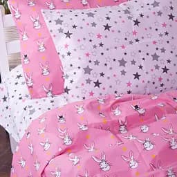 Комплект постільної білизни MirSon Kids Time 17-0528 Bunnies pink дитячий - мініатюра 4