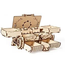 Механічний 3D Пазл Ukrainian Gears Антикварна Скринька, 185 елементів (70089) - мініатюра 3