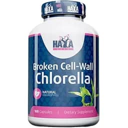 Водорості з вітамінами Хлорелла Haya Labs Broken Cell Wall Chlorella 100 капсул