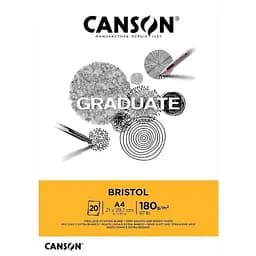 Склейка бумаги для рисунка Canson Graduate Bristol А4 (21х29.7см) 180г/м2 20л