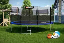 Батут Hop-Sport 16ft (488см) синій із зовнішньою сіткою - мініатюра 14