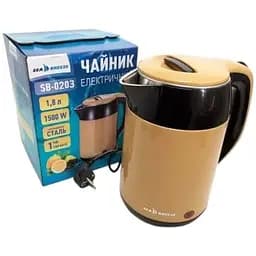 Електрочайник Sea Breeze SB-0203 1.8 л -1500 Вт Бежевий - мініатюра 5