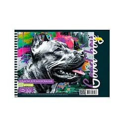 Альбом для малювання Апельсин Good Boy Dog АП-П-120-40-1, 40 аркушів, пружина збоку