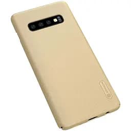 Чохол-накладка Nillkin Super Frosted Shield Samsung Galaxy S10+ G975 Gold - мініатюра 3