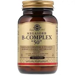Витамины группы В-50 Solgar Megasorb B-Complex 100 таблеток