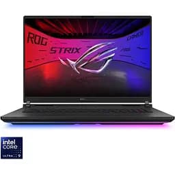 Ноутбук Ігровий ASUS ROG Strix SCAR 18 G835LX з процесором Intel Core Ultra 9 275HX pana la 5.4GHz, 18", 2.5K WQXGA, Mini LED, 240Hz, G-Sync, 64GB DDR5, 2TB SSD, 2TB SSD, GDDR7, No OS, Off чорний