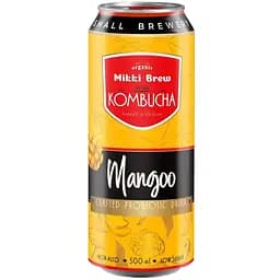 Напиток безалкогольный комбуча Mikki Brew Mangoo ж/б 0.5 л