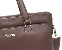 Жіночий діловий портфель з екошкіри Villado Коричневий - мініатюра 7