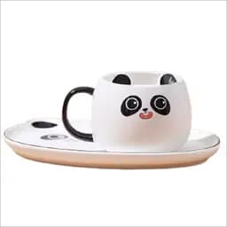 Чашка BonaDi Panda 2 300 мл (14616) чорно-біла      