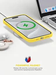 Силиконовый чехол с MagSafe для Apple iPhone 15 Pro Max, ICON2 MagCase, желтый, противоударный, панель с мягкой подкладкой, защита всего корпуса, поддержка беспроводной зарядки, совместим с защитными стеклами и пленками, ArmorStandart (ARM77015) - мініатюра 9