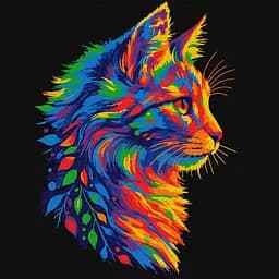 Картина за номерами "Яскравий котик" Ідейка KHO6822, 30х30 см