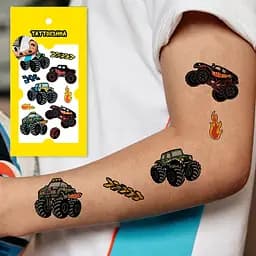 Набір тимчасових татуювань Машини монстри Tattooshka L-64 різнокольорові - мініатюра 2