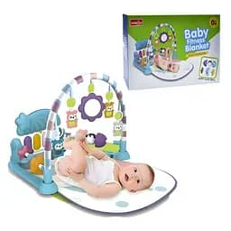 Розвивальний килимок для малюків з піаніно, іграшками та дзеркальцем