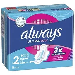 Гигиенические прокладки Always Ultra Day Super размер 2, 8 шт.