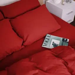 Комплект постільної білизни MirSon Фланель 009 Red 200х220 см червоний (2200009651656) - мініатюра 13