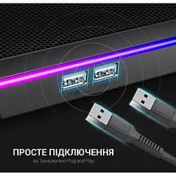 Охолоджувальна підставка для ноутбука до 17,3 дюйма GamePro GPCP-940 6xfans - мініатюра 11