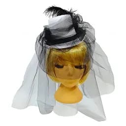 Капелюшок Вершниця біло-чорний