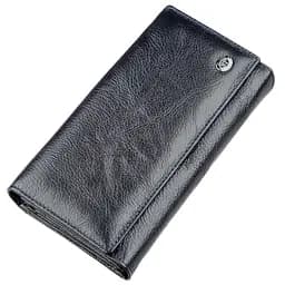 Гаманець-клатч із візитницею ST Leather 18880 сіро-синій