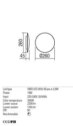 Бра Redo UMBRA AP LED 18W 3000K BK (5.1.2) 01-1336 - мініатюра 3