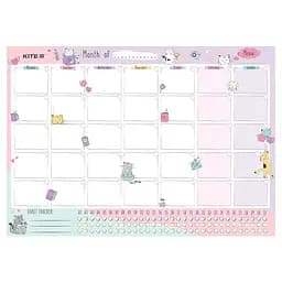 Планер настенный Kite Cats на месяц сухостираемый А3 (K22-470-2)