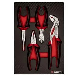 Набор шарнирно-губцовых инструментов Wurth Zebra в ложементе 4 шт. (0965905600)