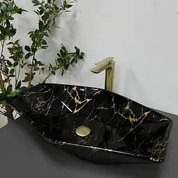 Умивальник VBI Venezia marble black накладний VBI-012405, Мармур