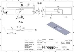 Умивальник Miraggio DELLA 1800 (69125568) Mirasoft, Матовий, Накладний, Білий - мініатюра 2