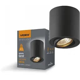 Світильник Videx під лампу GU10 накладний Чорний VL-SPF12A-B